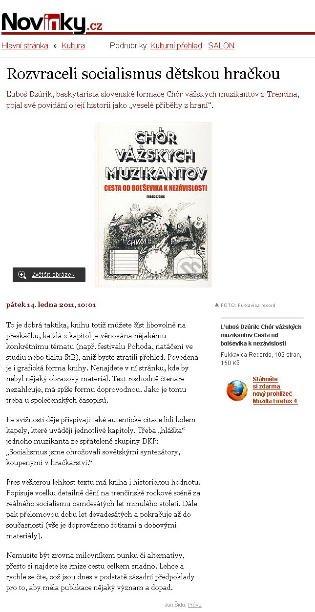 Článok: Jan Šída, Rozvraceli socialismus dětskou hračkou