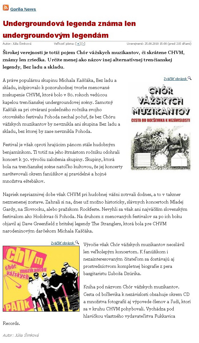 Článok: Júlia Šimková, Undergroundová legenda známa len..